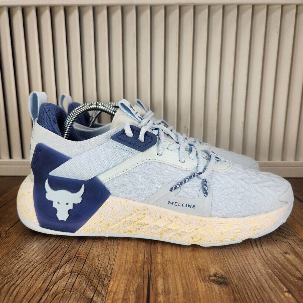 Under Armour Project Rock 6 Womens Sz 10 Halogen Blue Training Sneakers Shoes